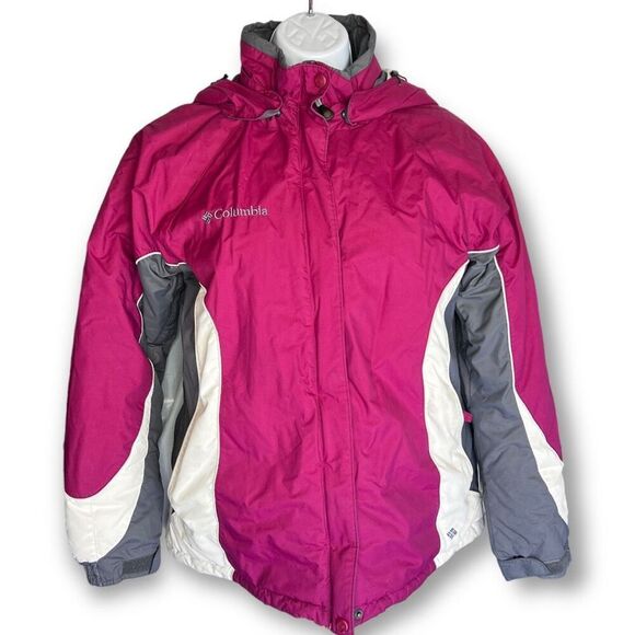 Columbia Women’s Winter Snow Jacket Fascia Pink Hooded Medium - Picture 12 of 13